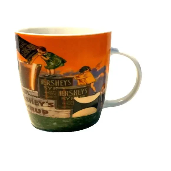Hershey’s Chocolate Large Old Fashioned Mug Cup Vintage Pictures - Picture 1 of 4